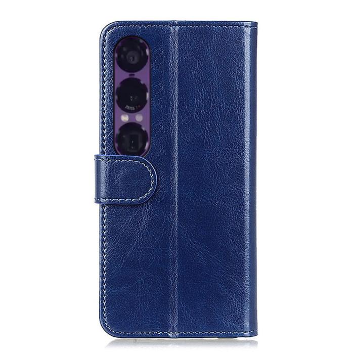 Bild 6, Sony Xperia 1 VII Fodral Crazy Horse Läder Blå