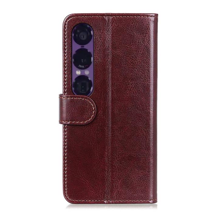 Bild 6, Sony Xperia 1 VII Fodral Crazy Horse Läder Brun