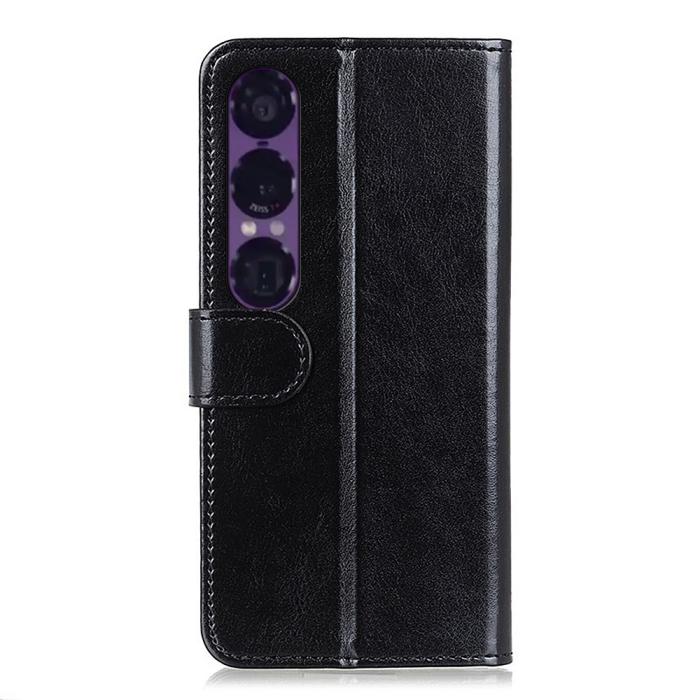 Bild 6, Sony Xperia 1 VII Fodral Crazy Horse Läder Svart