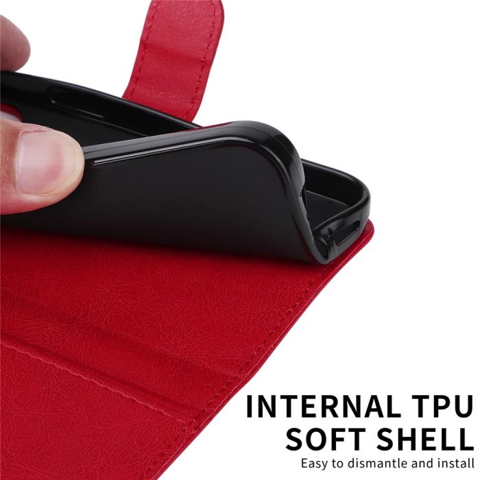 Bild 3, Motorola Edge 60 / 60 Pro / 60 Fusion Fodral Läder Röd