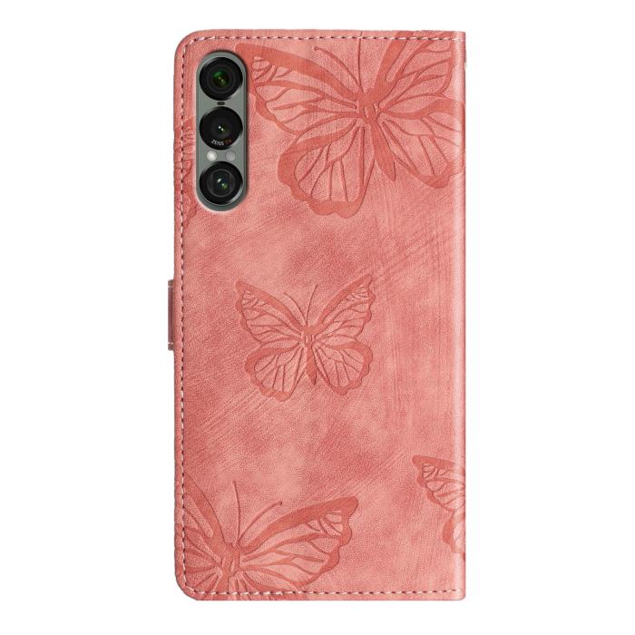 Bild 2, Sony Xperia 1 VII Fodral Fjäril Tryck Rosa