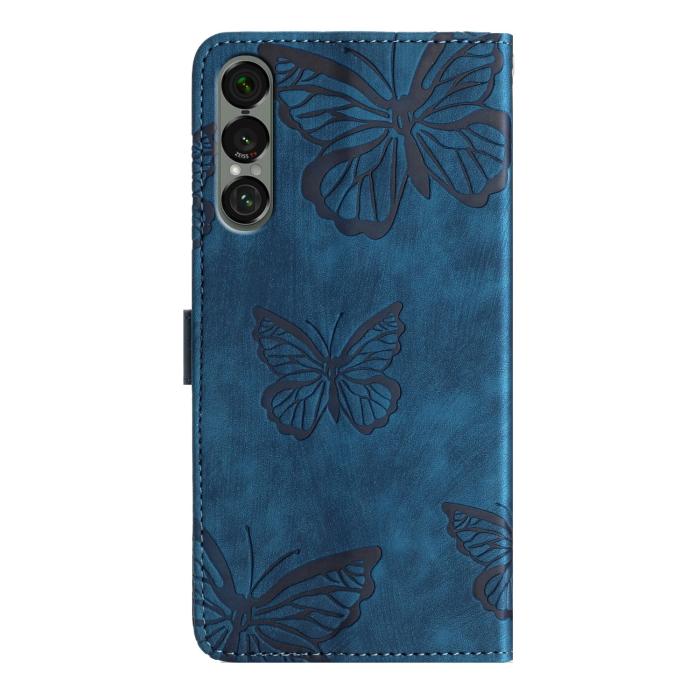 Bild 2, Sony Xperia 1 VII Fodral Fjäril Tryck Blå