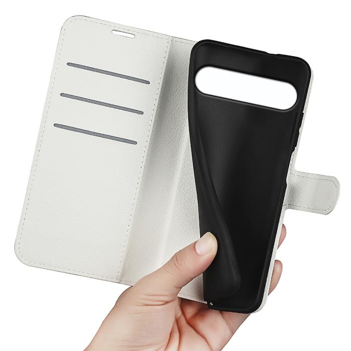 Bild 4, Sony Xperia 10 VII Fodral Litchi Läder Vit