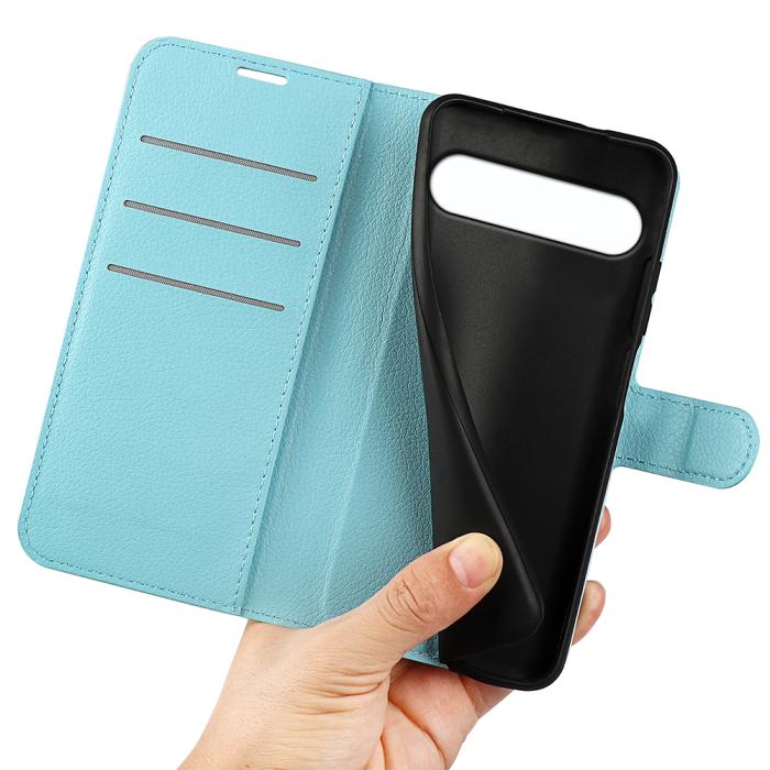 Bild 4, Sony Xperia 10 VII Fodral Litchi Läder Blå