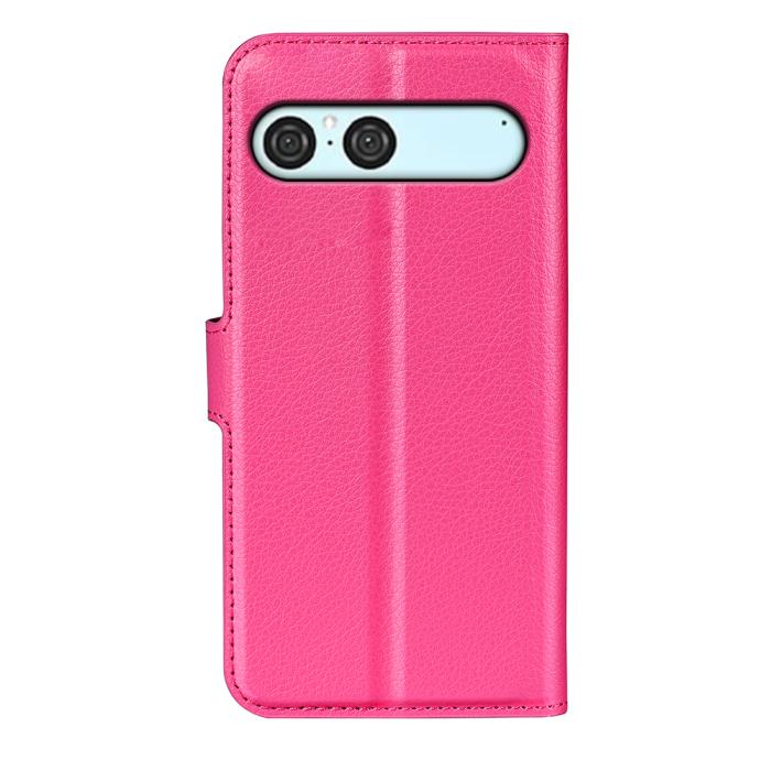 Bild 3, Sony Xperia 10 VII Fodral Litchi Läder Rosa