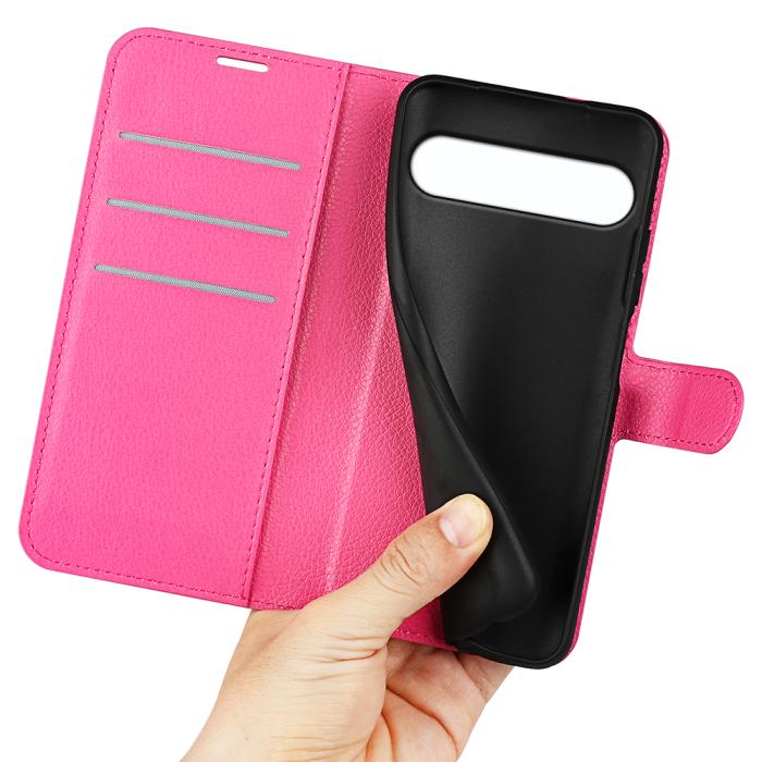 Bild 4, Sony Xperia 10 VII Fodral Litchi Läder Rosa