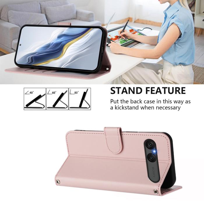 Bild 4, Sony Xperia 10 VII Plånboksfodral Läder Rosa