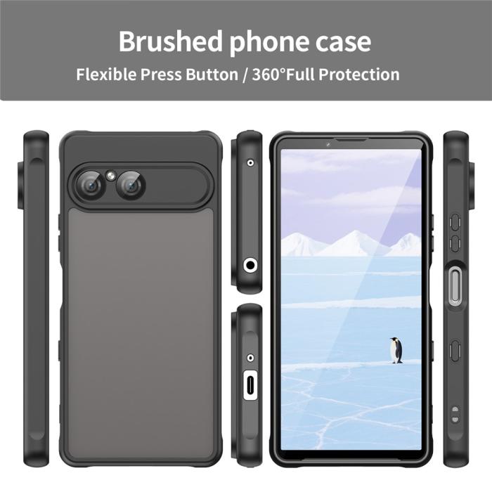 Bild 3, Sony Xperia 10 VII Skal Hybrid Frosted Svart