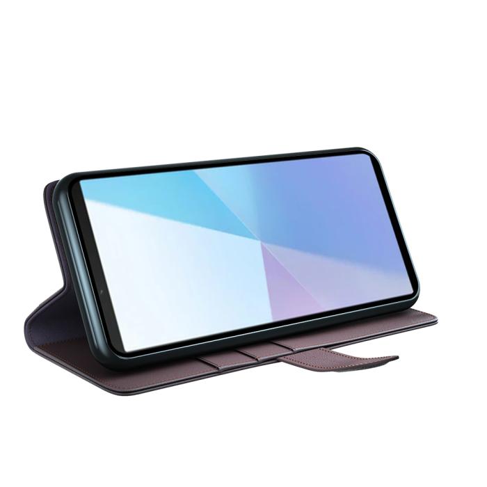 Bild 4, Sony Xperia 10 VII Fodral Premium Äkta Läder Svart