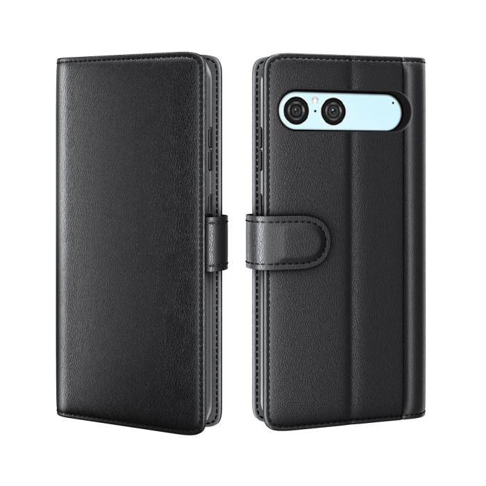 Bild 5, Sony Xperia 10 VII Fodral Premium Äkta Läder Svart