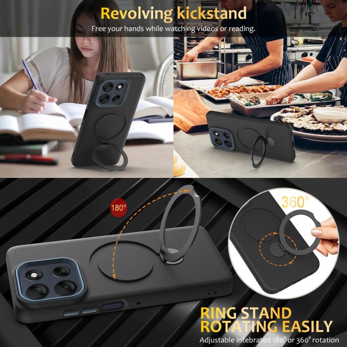 Bild 5, Motorola Edge 60/60 Fusion Skal MagSafe Kickstand Hybrid Svart