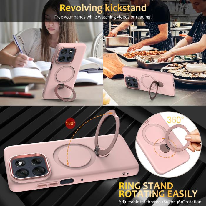 Bild 5, Motorola Edge 60 Pro Skal MagSafe Kickstand Hybrid Rosa