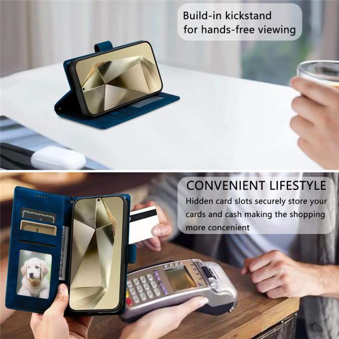 Bild 5, Samsung Galaxy A27 Fodral Mandala Läder Blå