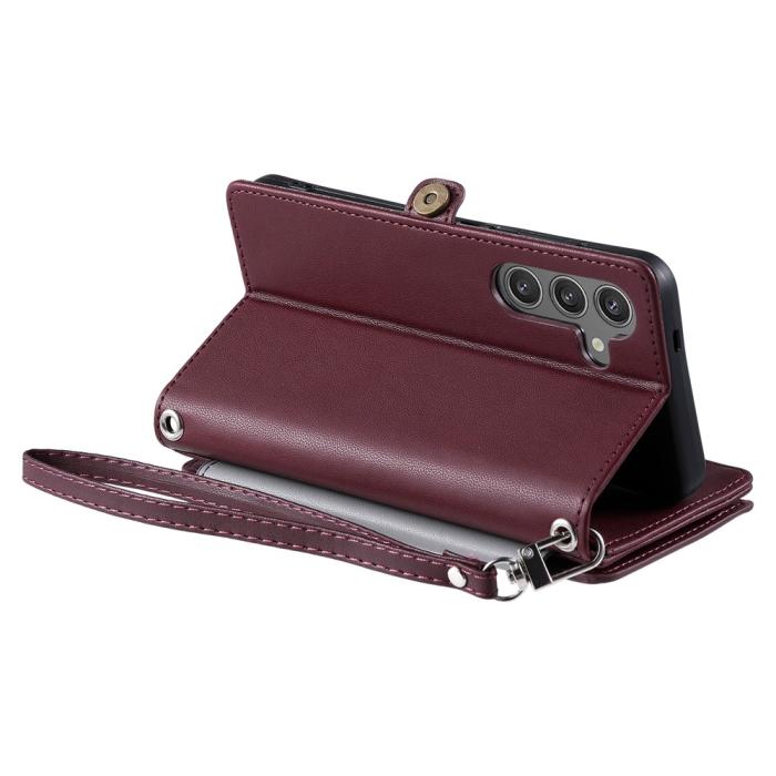 Bild 5, Samsung Galaxy A27 Fodral Multifunktionellt Vinröd