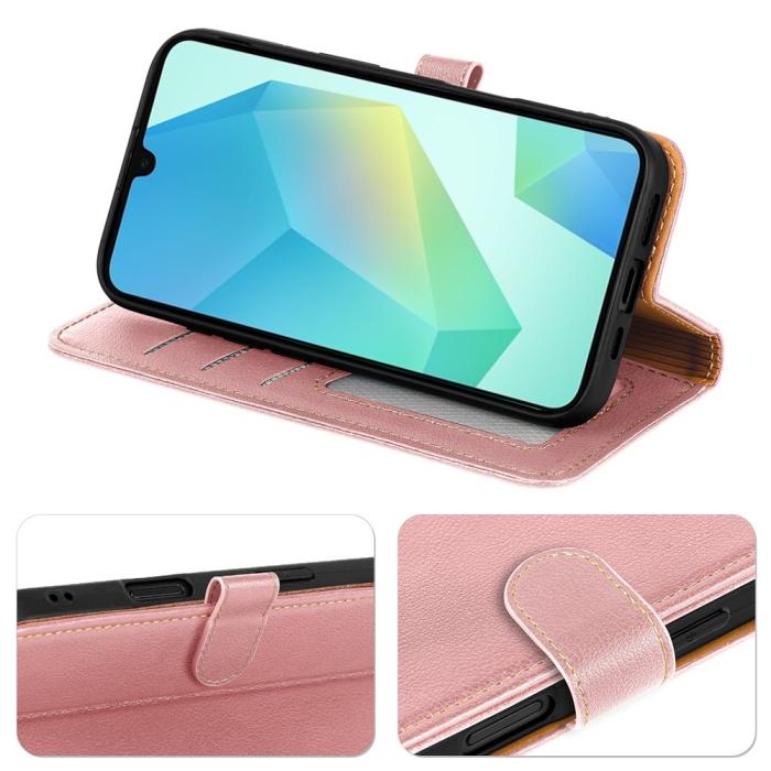 Bild 3, Samsung Galaxy A27 Plånboksfodral Läder Roséguld