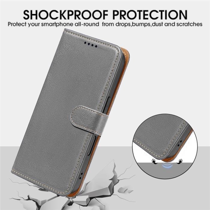 Bild 4, Samsung Galaxy A27 Plånboksfodral Läder Grå