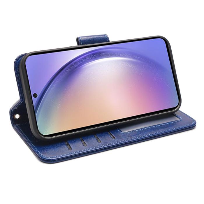 Bild 3, Samsung Galaxy A27 Fodral Läder Blå