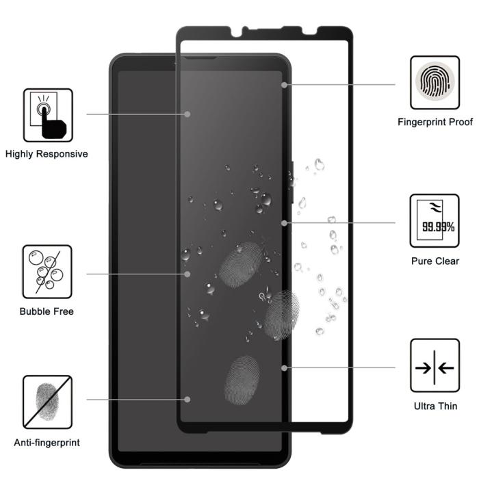 Bild 2, Sony Xperia 10 VII Skärmskydd Heltäckande Härdat Glas