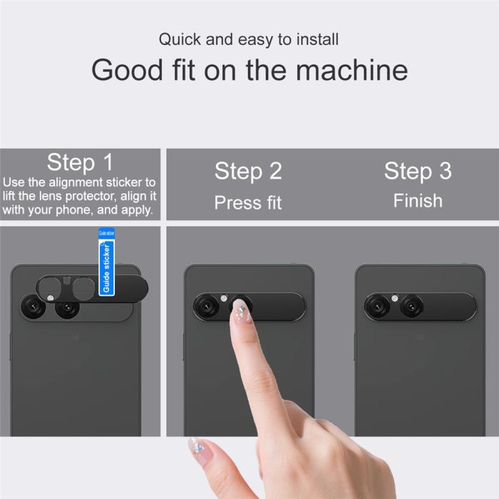 Bild 6, IMAK Sony Xperia 10 VII Linsskydd Metall Svart