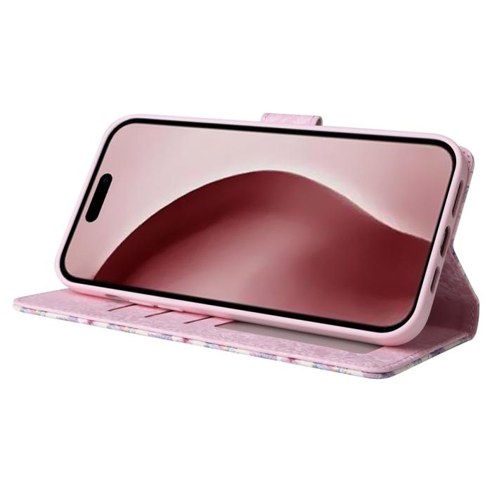 Bild 3, iPhone 16 Pro Fodral RFID Läder Fjärilar / Blommor