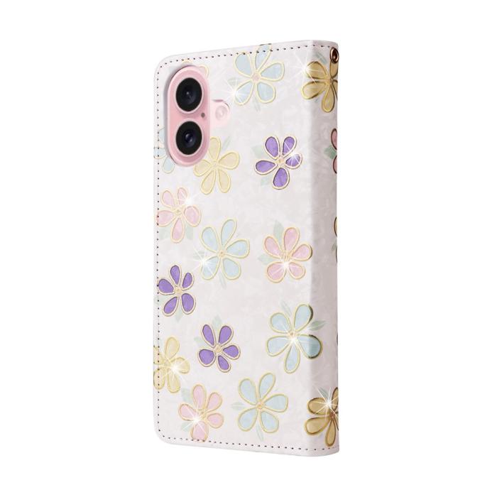 Bild 6, iPhone 17 Fodral RFID Läder Färgglada Blommor