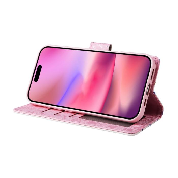 Bild 3, iPhone 17 Fodral RFID Läder Fjärilar / Blommor