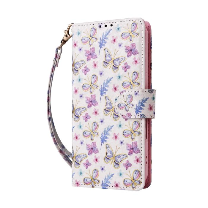 Bild 5, iPhone 17 Fodral RFID Läder Fjärilar / Blommor