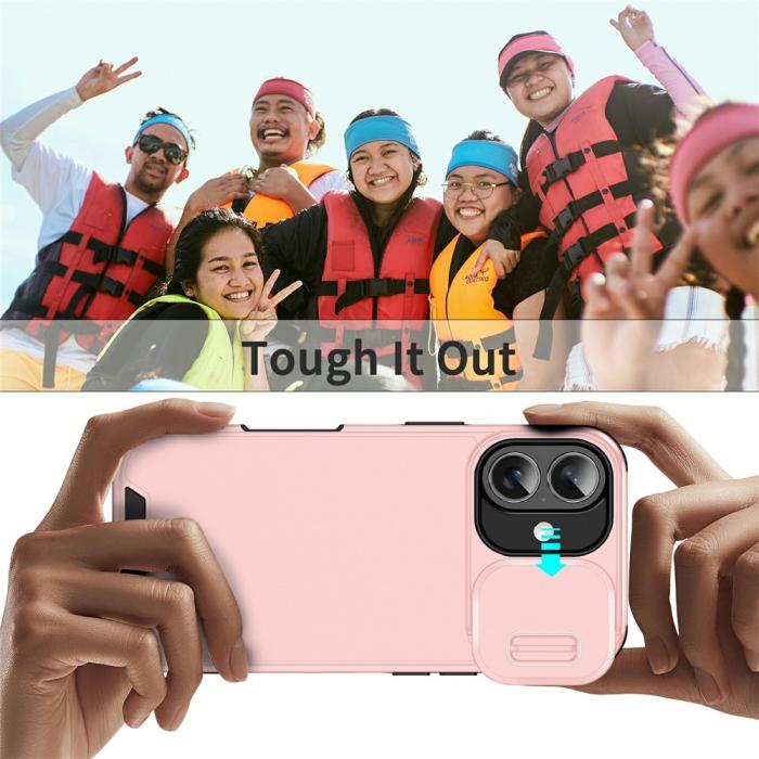 Bild 6, iPhone 17 Skal Hybrid Armor CamCover Rosa