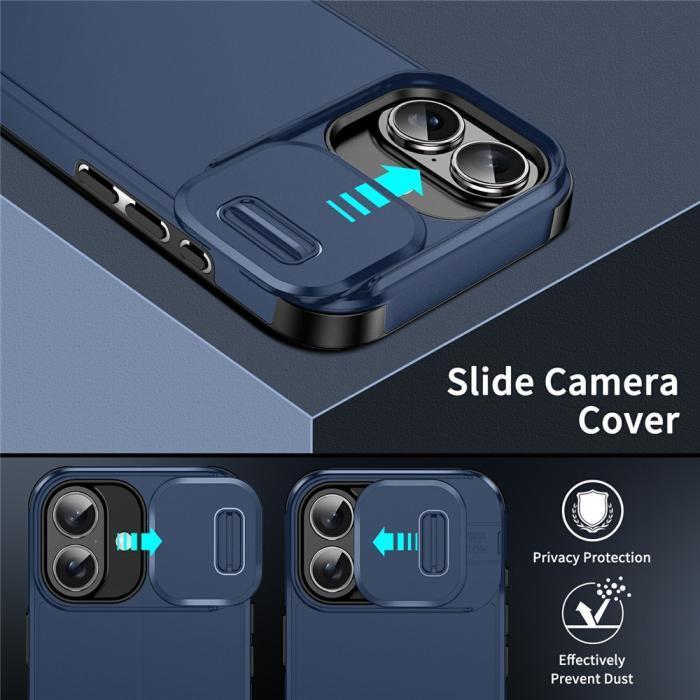 Bild 3, iPhone 17 Skal Hybrid Armor CamCover Blå