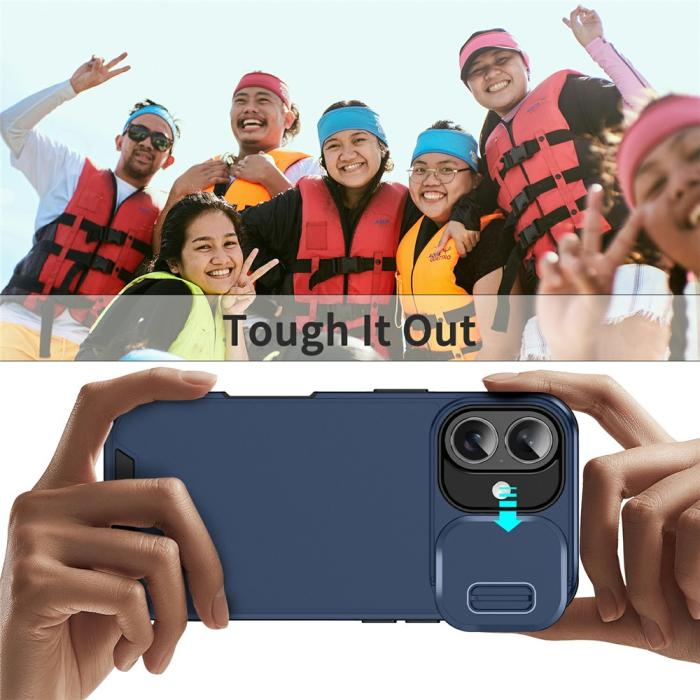 Bild 6, iPhone 17 Skal Hybrid Armor CamCover Blå