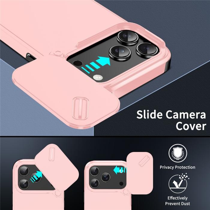 Bild 3, iPhone 17 Pro Skal Hybrid Armor CamCover Rosa