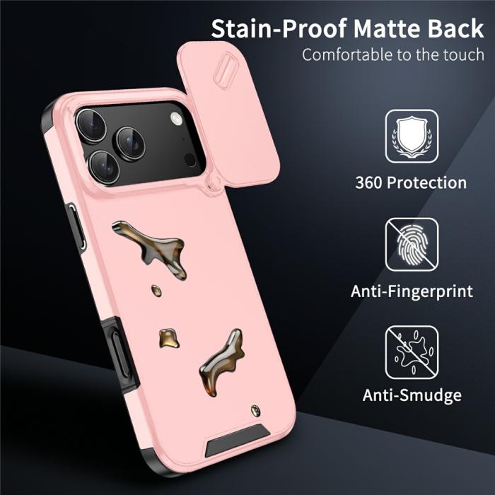 Bild 4, iPhone 17 Pro Skal Hybrid Armor CamCover Rosa