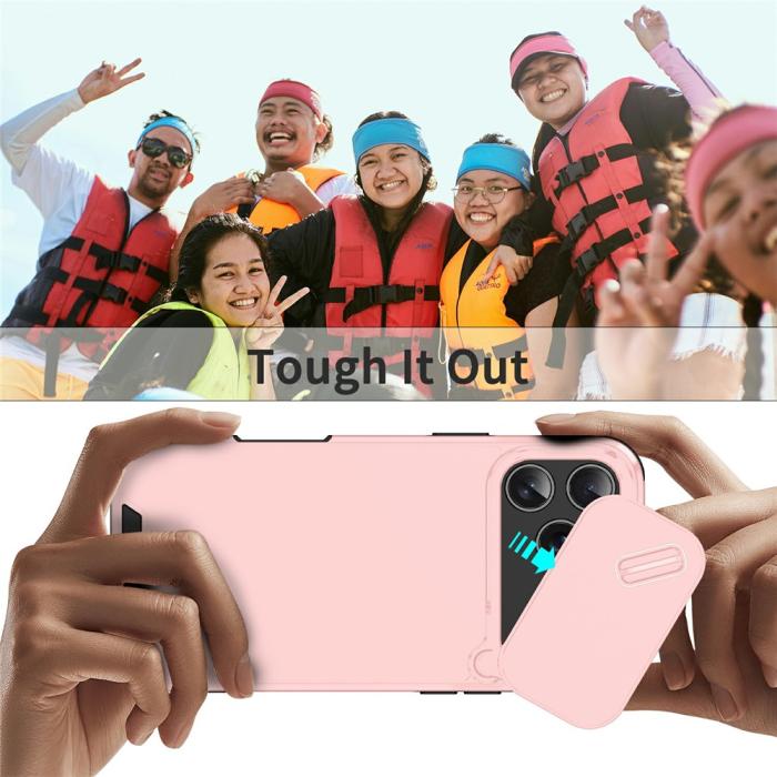 Bild 6, iPhone 17 Pro Skal Hybrid Armor CamCover Rosa