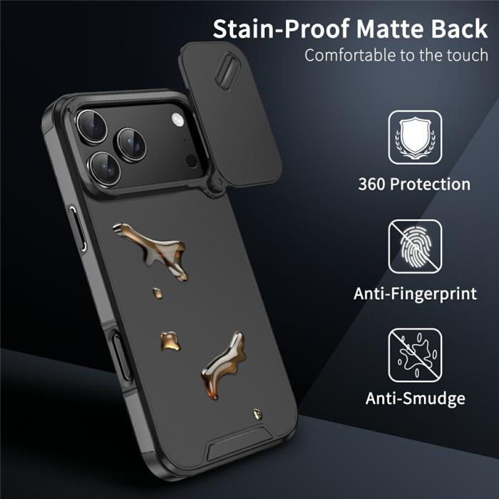 Bild 4, iPhone 17 Pro Skal Hybrid Armor CamCover Svart