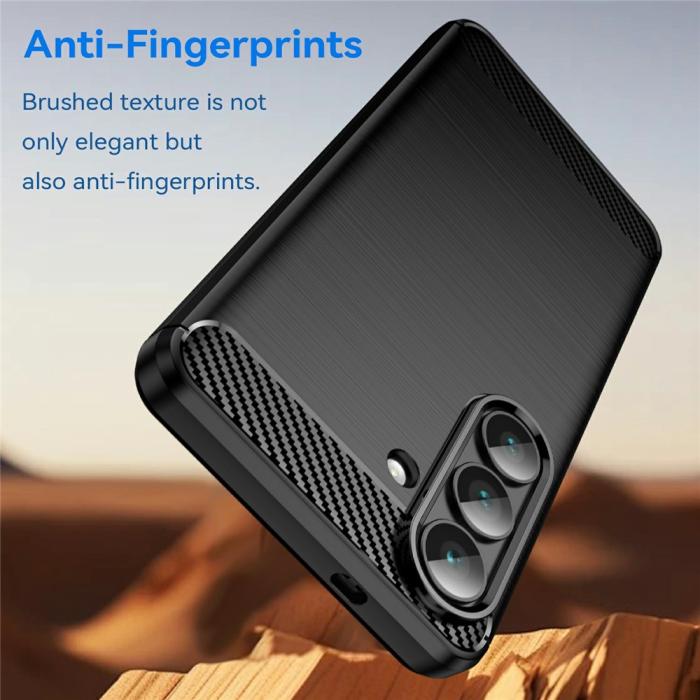 Bild 3, Samsung Galaxy S26 Skal Borstad Stål Textur Svart