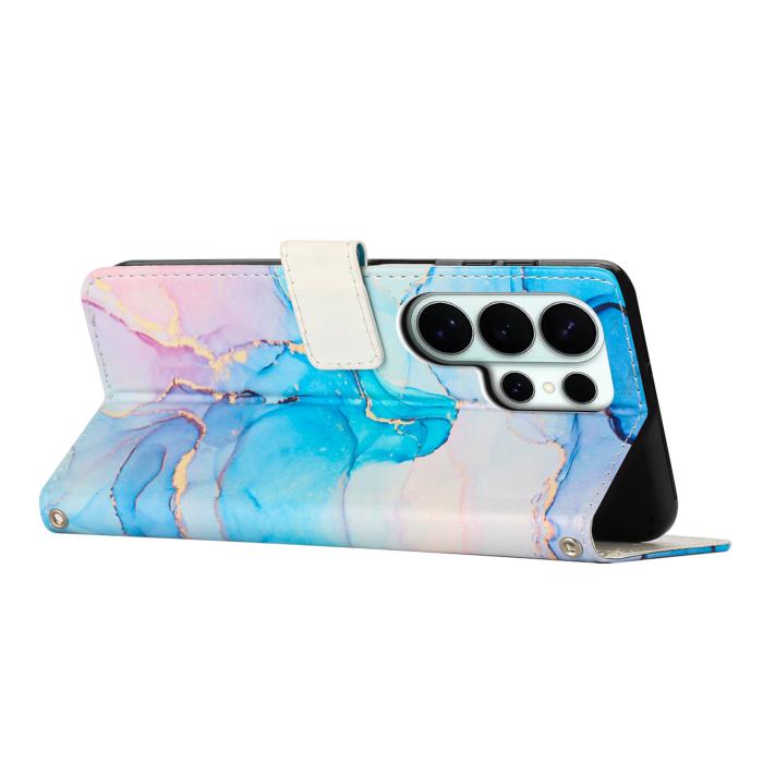 Bild 2, Samsung Galaxy S26 Ultra Fodral Läder Marmor Rosa / Grön