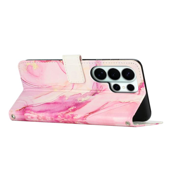 Bild 2, Samsung Galaxy S26 Ultra Fodral Läder Marmor Roséguld