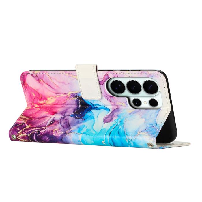 Bild 2, Samsung Galaxy S26 Ultra Fodral Läder Marmor Rosa / Lila