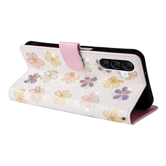 Bild 4, Samsung Galaxy A37 5G Fodral RFID Läder Färgglada Blommor