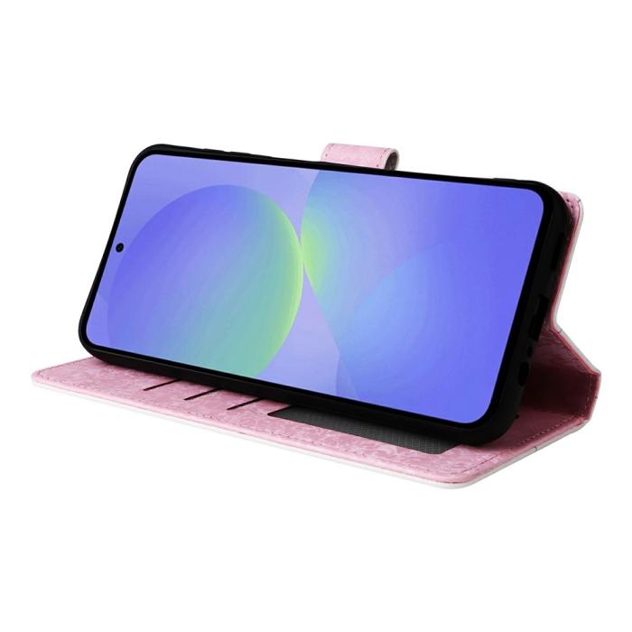 Bild 3, Samsung Galaxy A57 5G Fodral RFID Läder Fjärilar/Blommor