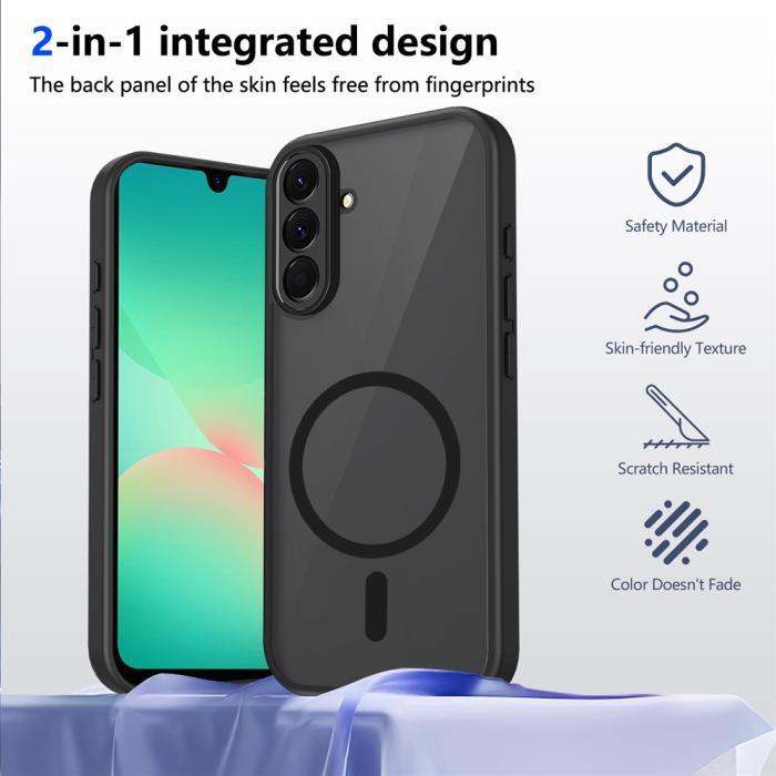 Bild 3, Samsung Galaxy S26 Skal MagSafe Hybrid Transparent / Svart