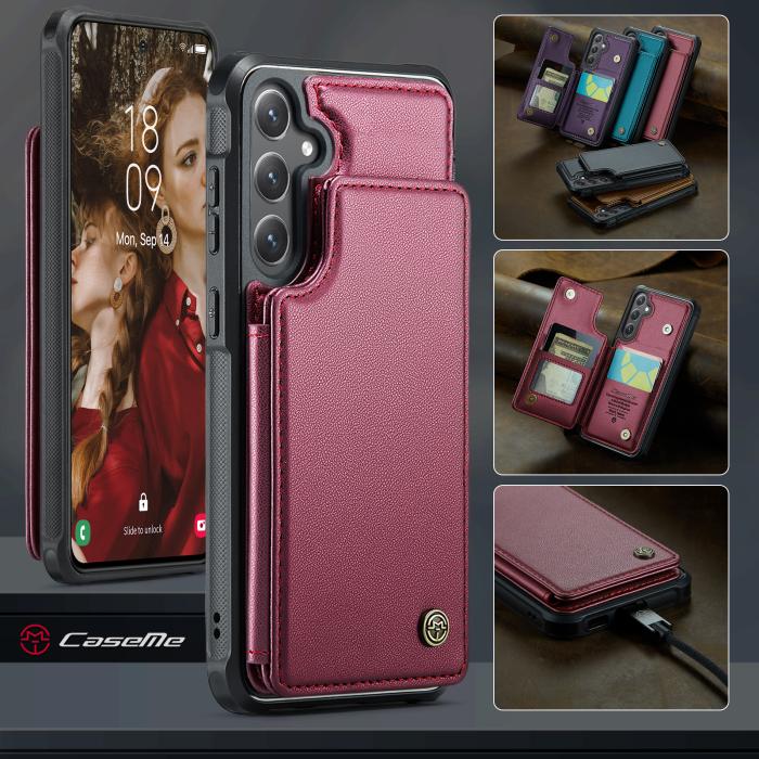 Bild 4, CASEME Samsung Galaxy S26 Skal RFID Kickstand Röd