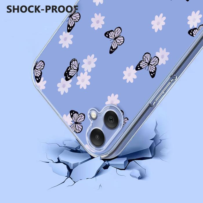 Bild 3, Samsung Galaxy A07 4G Skal Med Tryck Fjärilar / Blommor