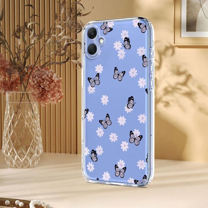 Bild 5, Samsung Galaxy A07 4G Skal Med Tryck Fjärilar / Blommor