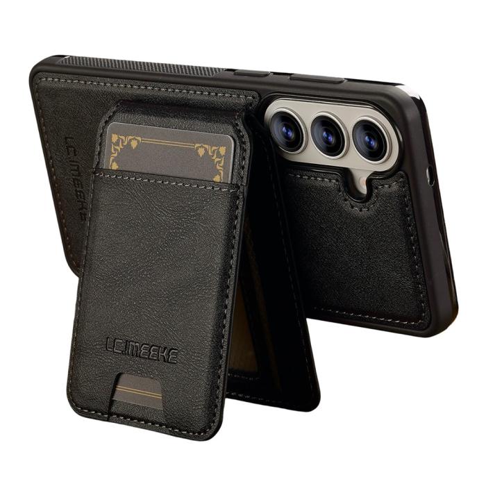 Bild 2, LC.IMEEKE Galaxy S26 Skal Med Avtagbar Korthållare Läder Svart