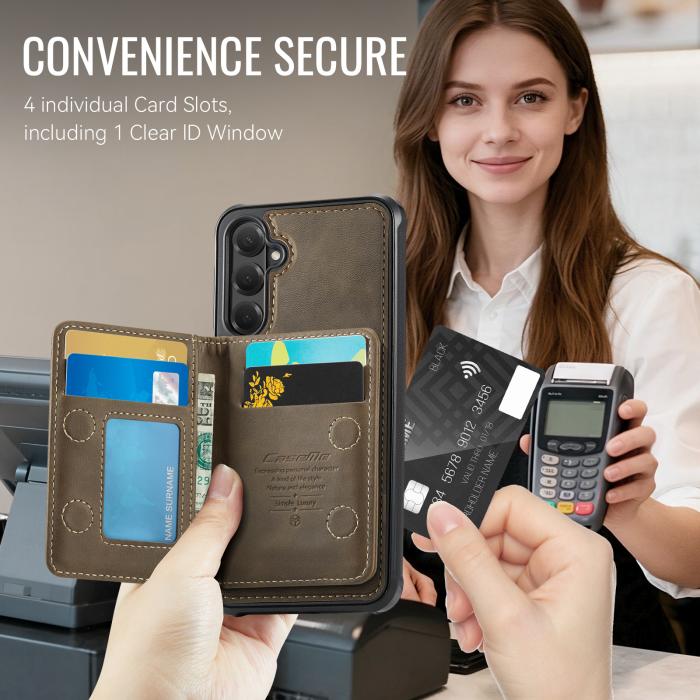 Bild 4, CASEME Galaxy S26 Skal MagSafe Avtagbar Korthållare Brun