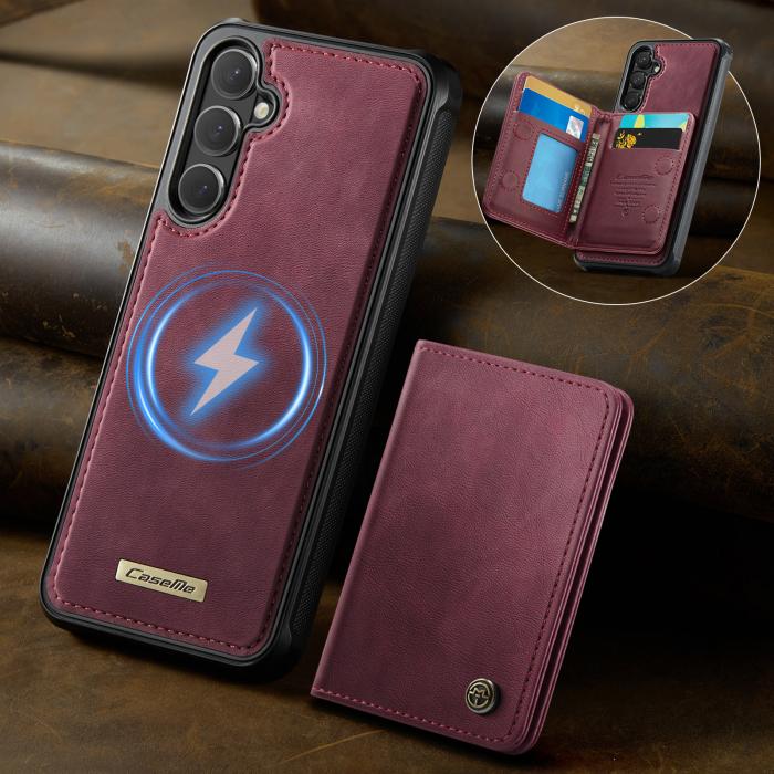 Bild 2, CASEME Galaxy S26 Skal MagSafe Avtagbar Korthållare Röd