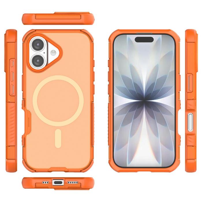 Bild 5, iPhone 17 Skal MagSafe Shockproof Hybrid Orange