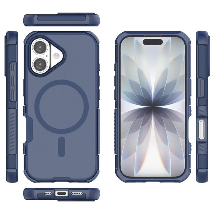 Bild 5, iPhone 17 Skal MagSafe Shockproof Hybrid Blå