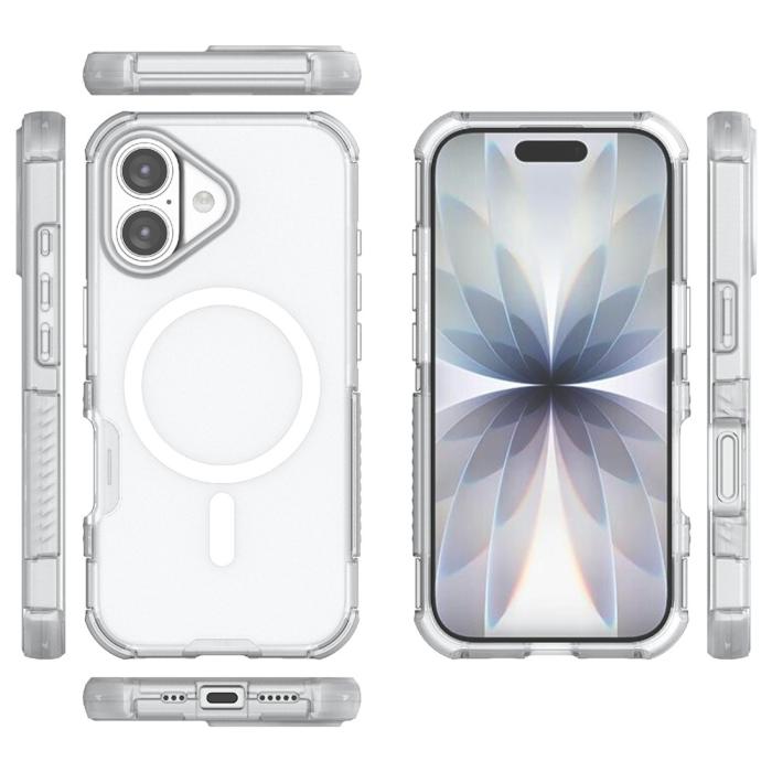 Bild 5, iPhone 17 Skal MagSafe Shockproof Hybrid Vit